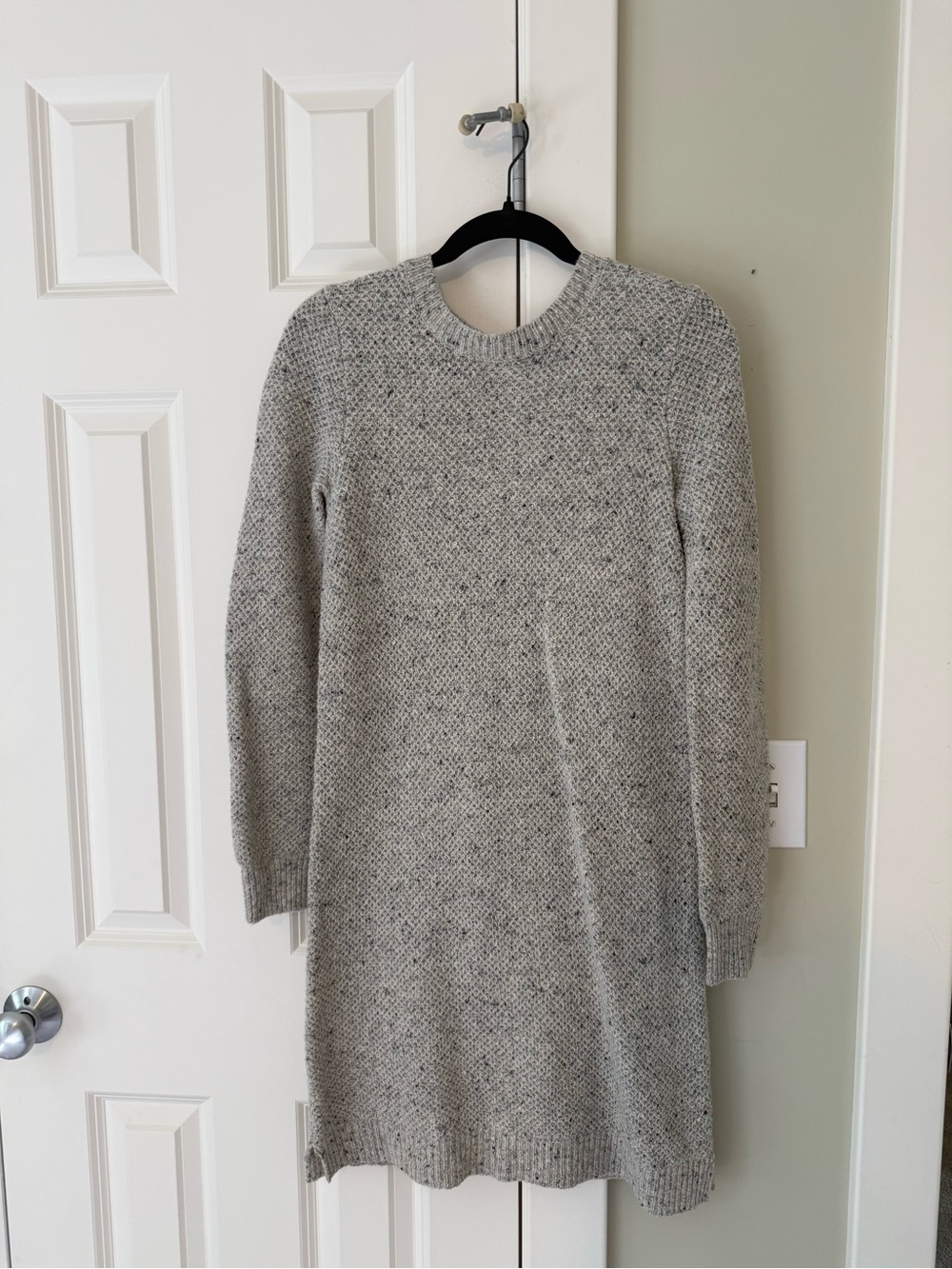Madewell Speckled Light Gray Knit Pullover